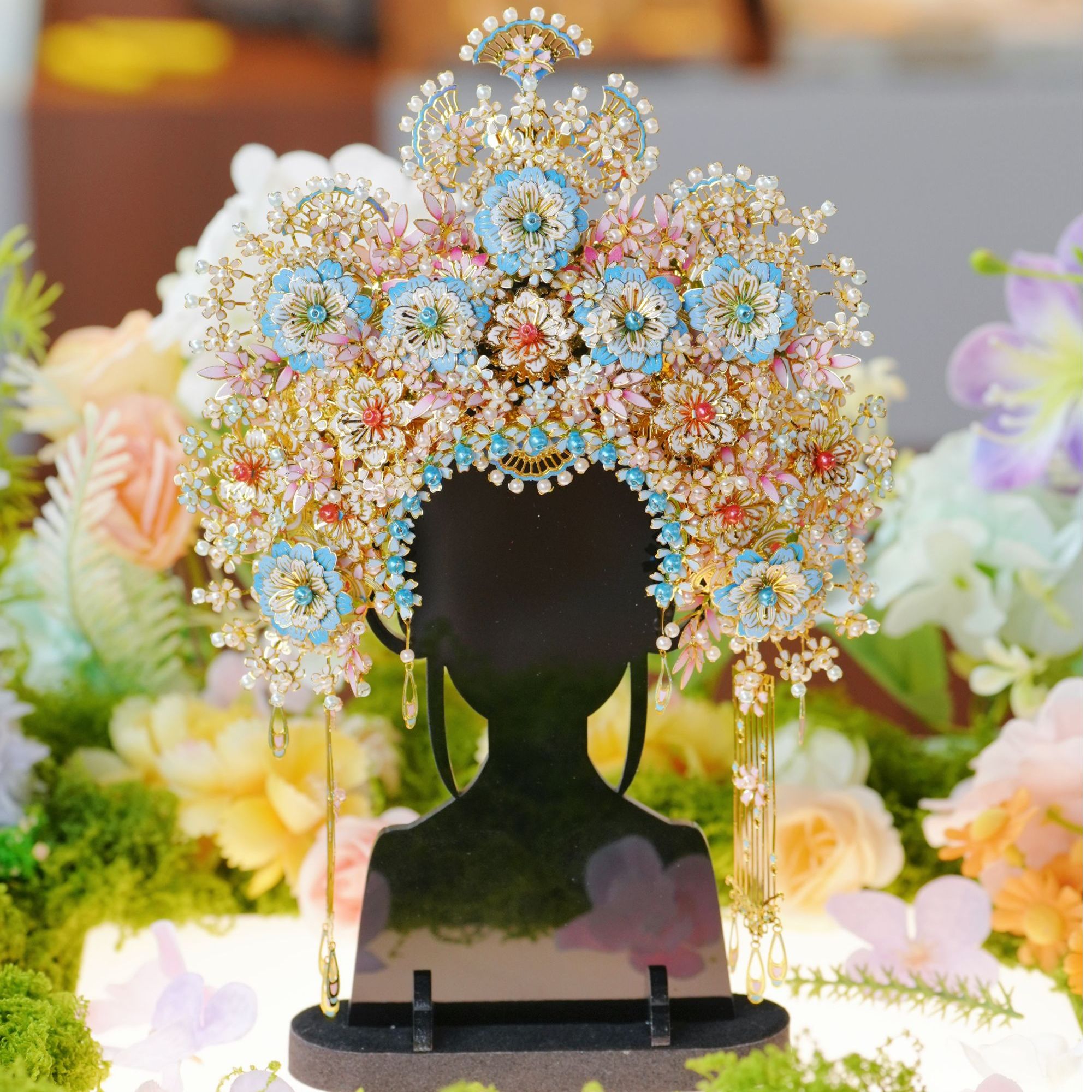 拼酷【非遗百花冠】3D金属立体拼图拼装模型摆件玩具送女友礼物