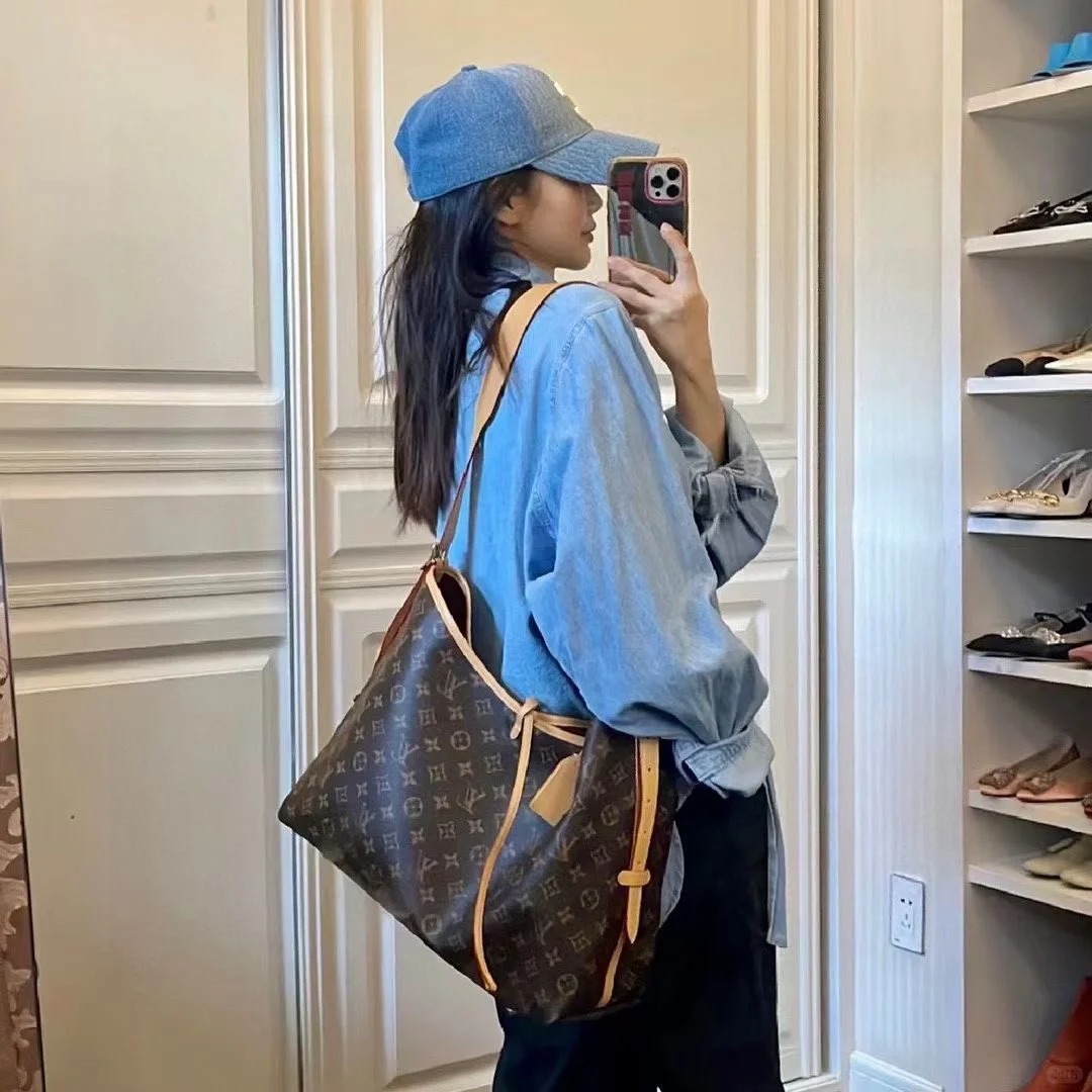 99新 LouisVuitton/路易威登 小花JerryCARRYALL 中号 39 配子袋