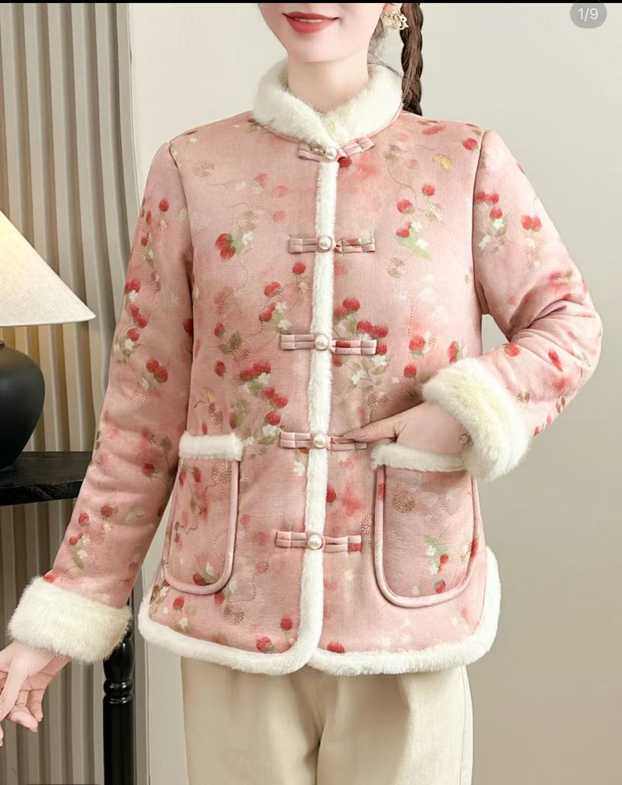 新款棉衣冬季中式民族风棉服上衣加绒加厚网红通用拜年服保暖外套
