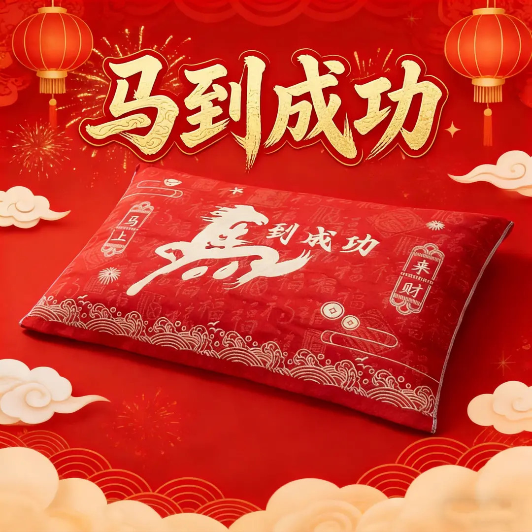 居家日用套装【一对装】马年加厚枕巾红色喜庆成人情侣新婚礼品过年