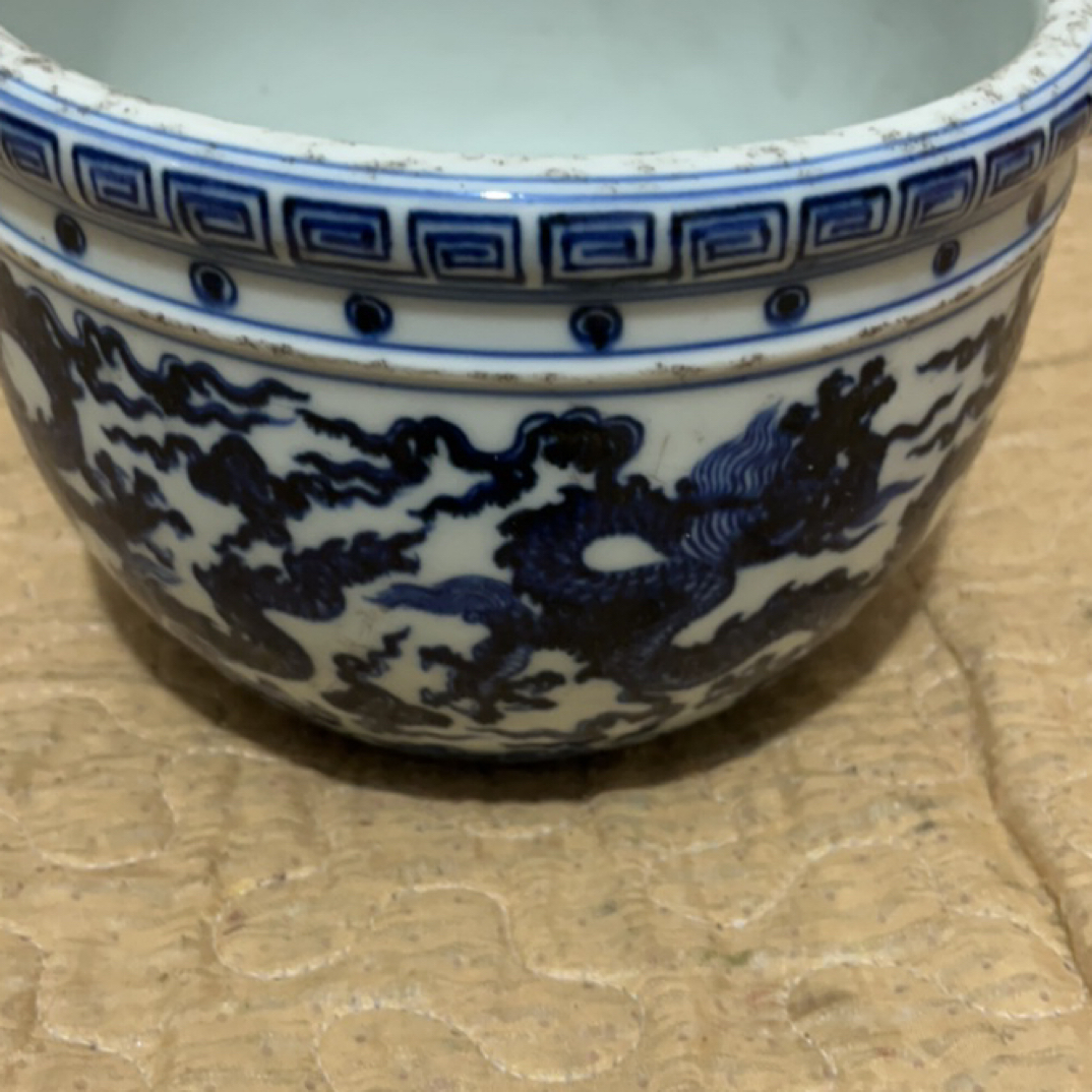 青花古洗笔水乌龟缸家用大号装饰用品