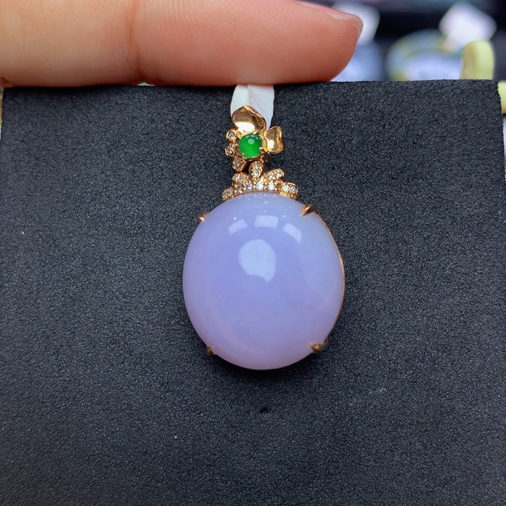 翡翠手链18K金镶嵌翡翠