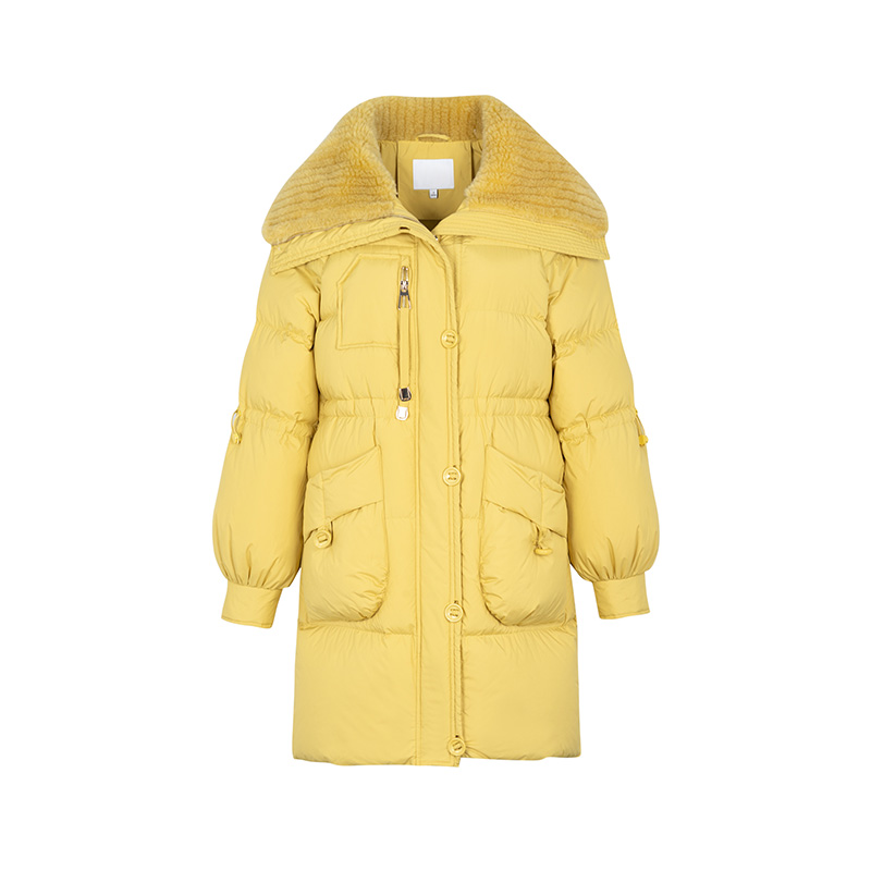 【小铃铛专属】商场同款冬季新品羊羔毛大翻领鹅绒服N0910B34915