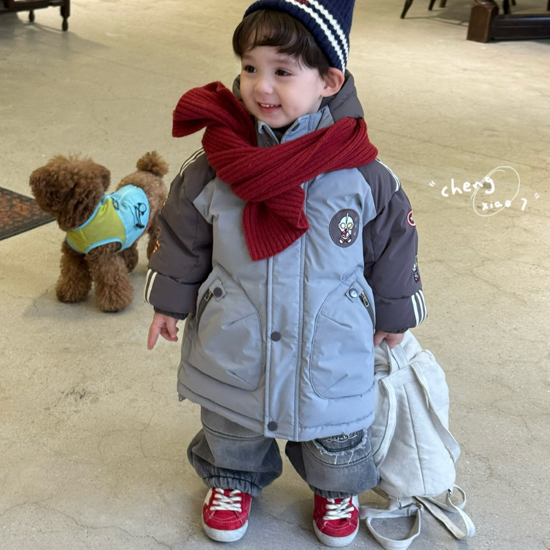 chengxiao7·2025冬～奥特曼55521加厚保暖男童90白鸭羽羽（汉服）