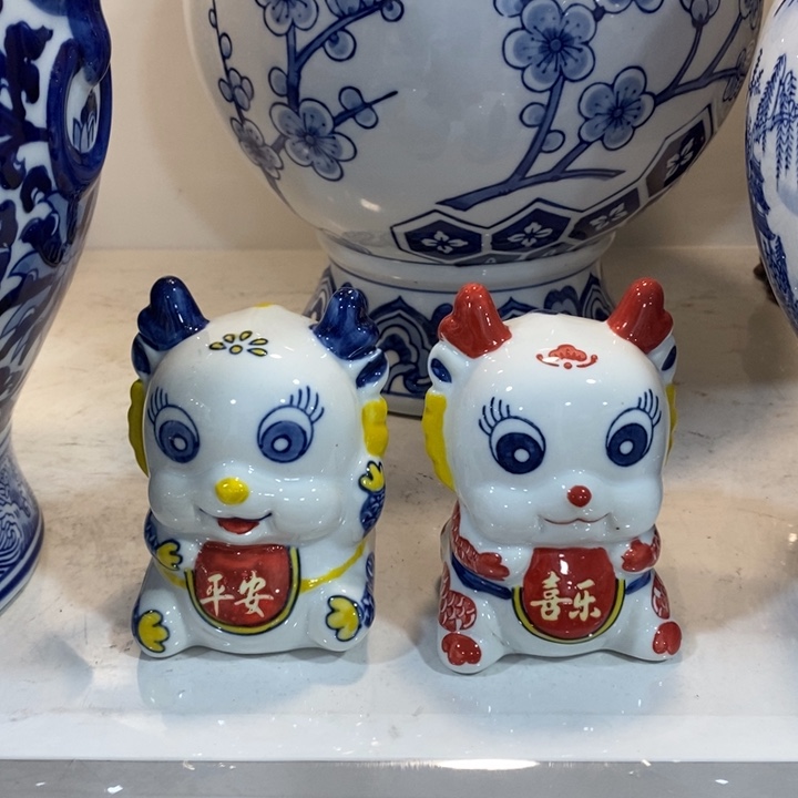 【闪购商品】摆件陶瓷平安喜乐龙摆件。。。