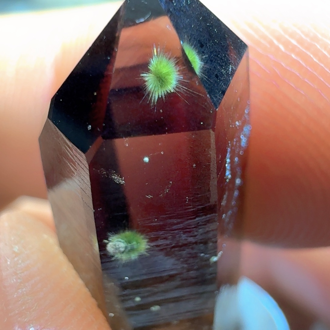 珠宝半成品未镶嵌水晶喜马烟晶绿海胆