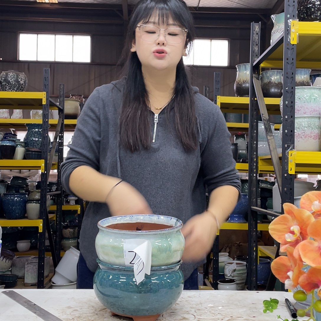 宜兴紫砂粗陶花盆