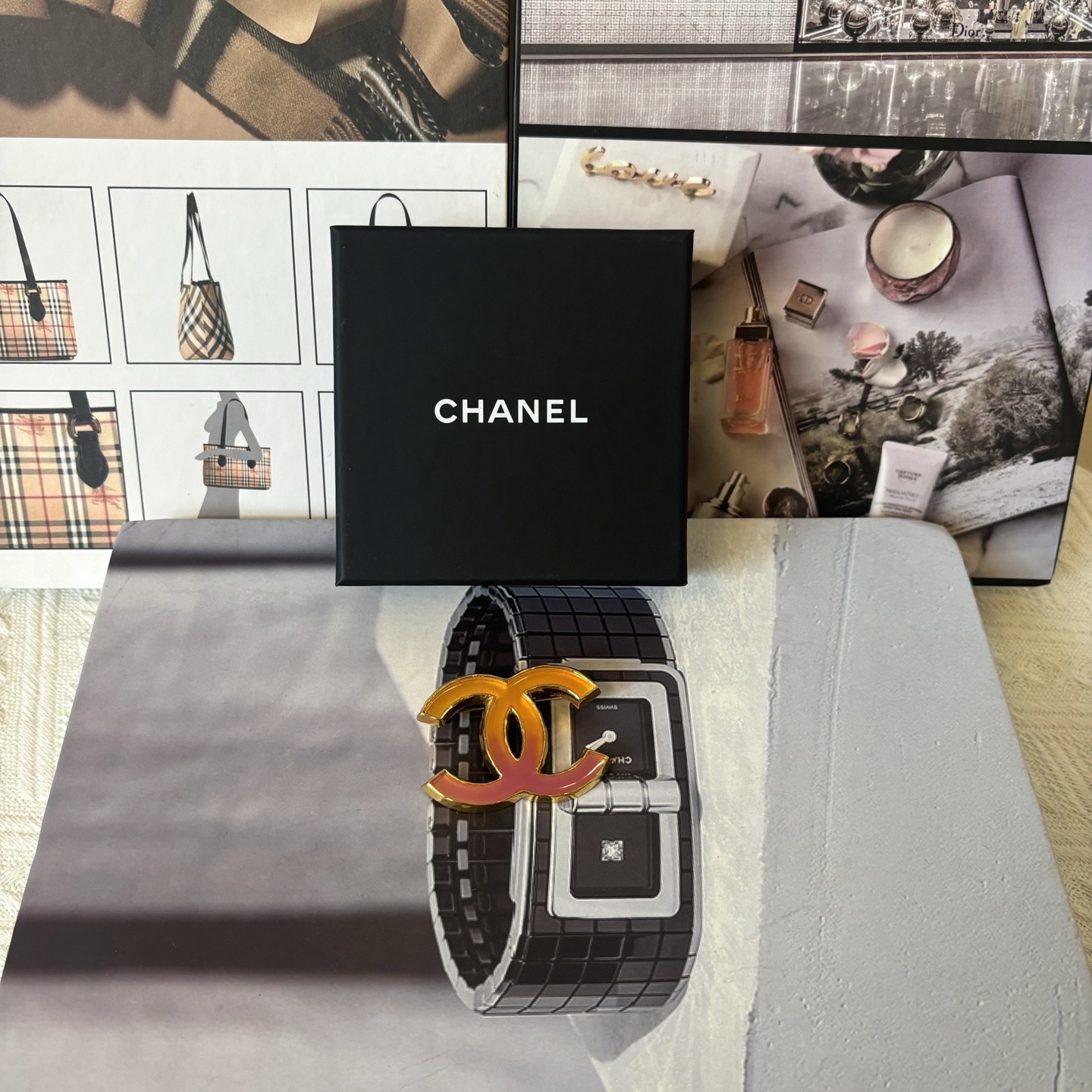 未使用 Chanel/香奈儿 23C渐变双C logo胸针