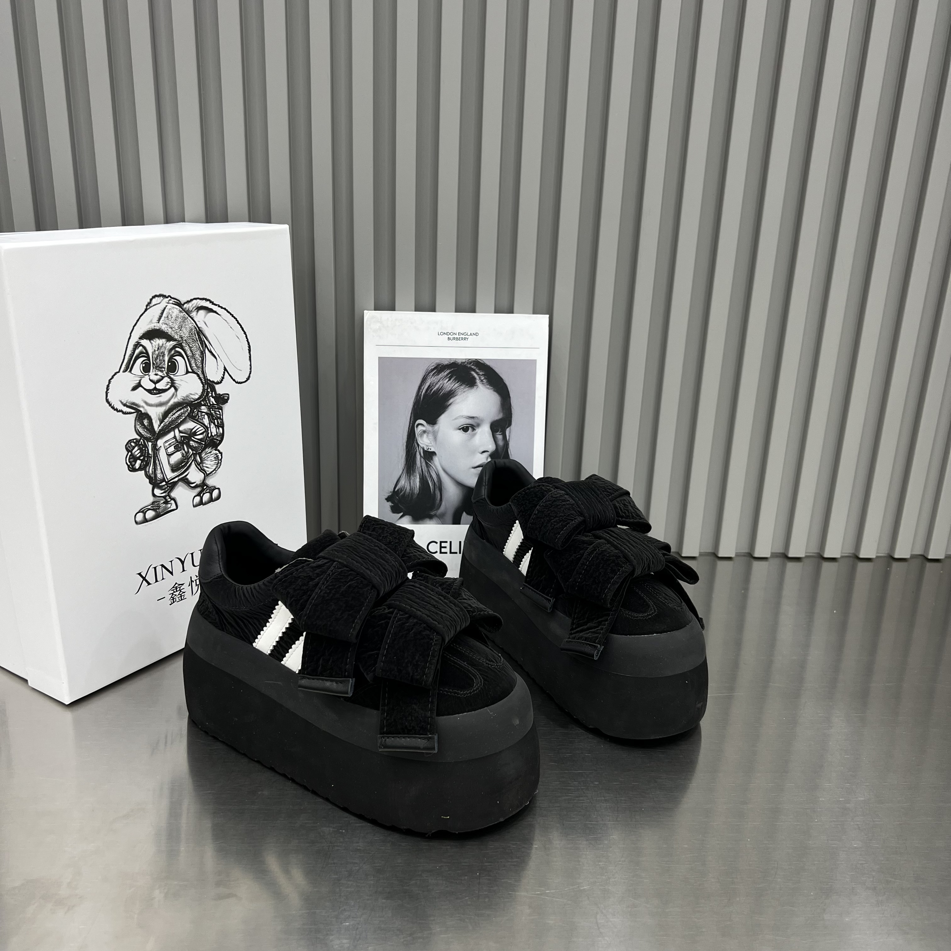 欧洲站厚底松糕鞋女2025春季新款蝴蝶结系带小个子增高百搭休闲鞋