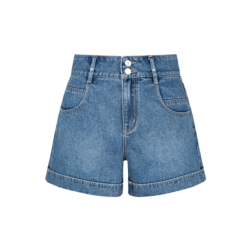 【直播专属】商场同款夏季新品高腰显瘦牛仔短裤N254A42577