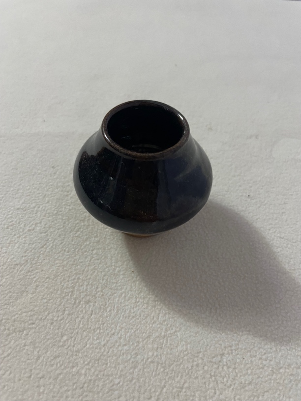 黑瓷小鸡心罐，釉水好，全品，拍前看好下单！