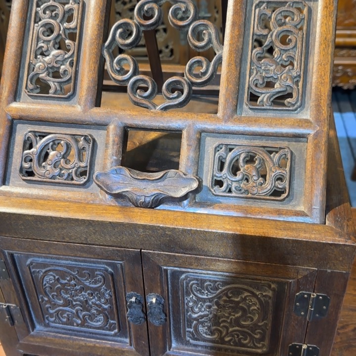 木花梨木明式镜台一个