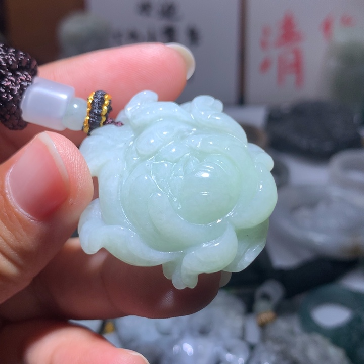 翡翠未镶嵌颈饰保真天然A货翡翠