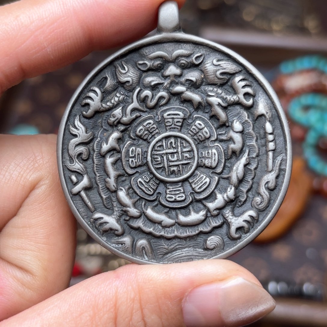 阳***持铜星月菩提吊坠项链