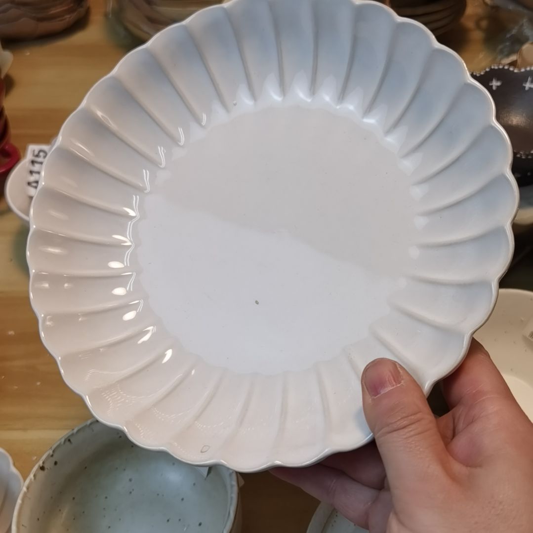 瓷片微瑕九寸深盘两个一组