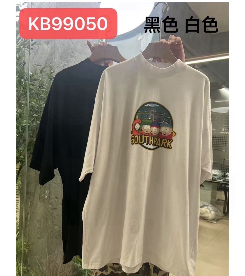 KB99050 美式街头印花宽松短袖T恤