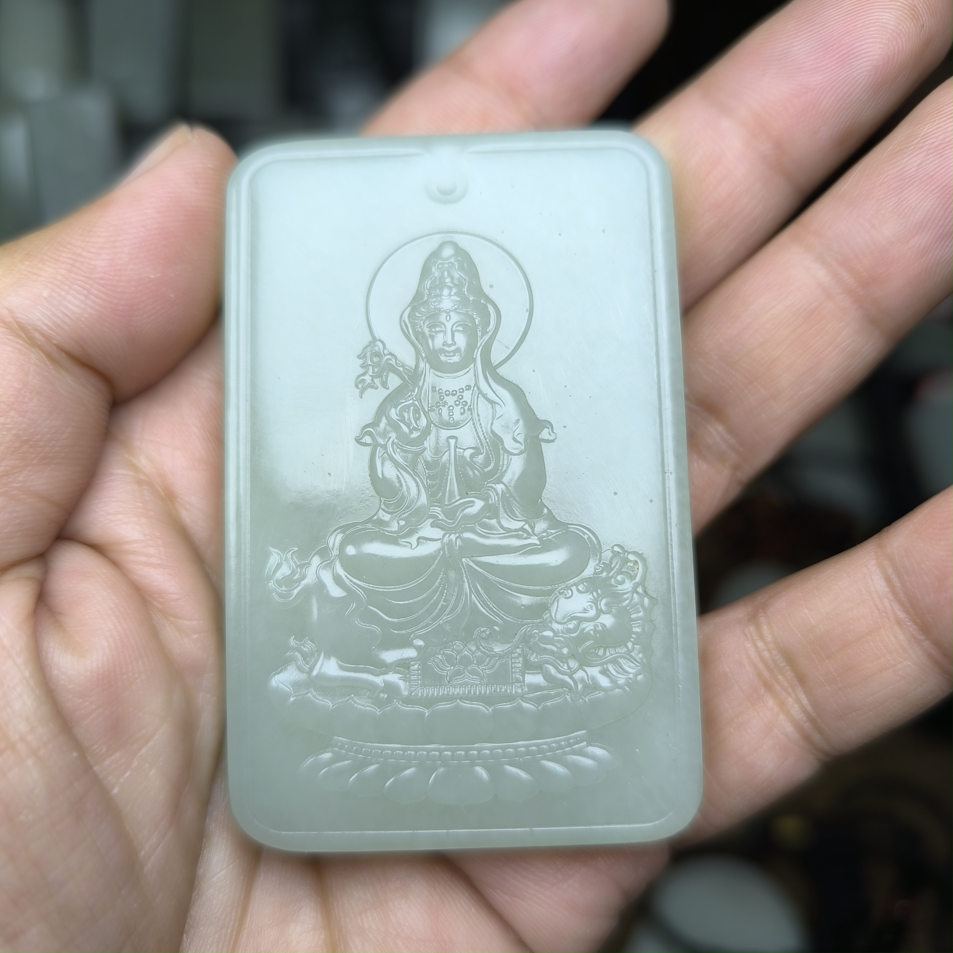 和田玉厚观音牌子南海观音坐观音杨柳观音净瓶观音坐金毛吼观音牌