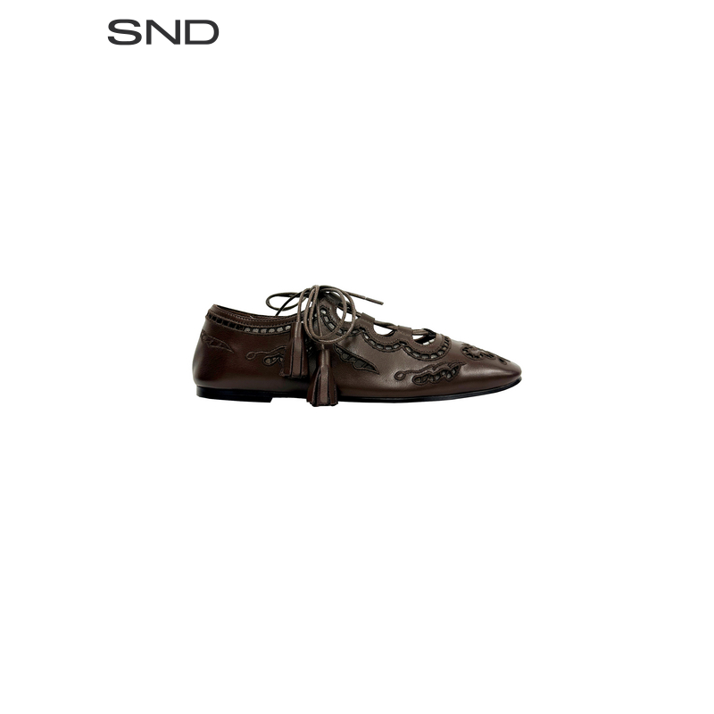 【ETHOR 设计师品牌】SND AW25 镂空刺绣德比鞋