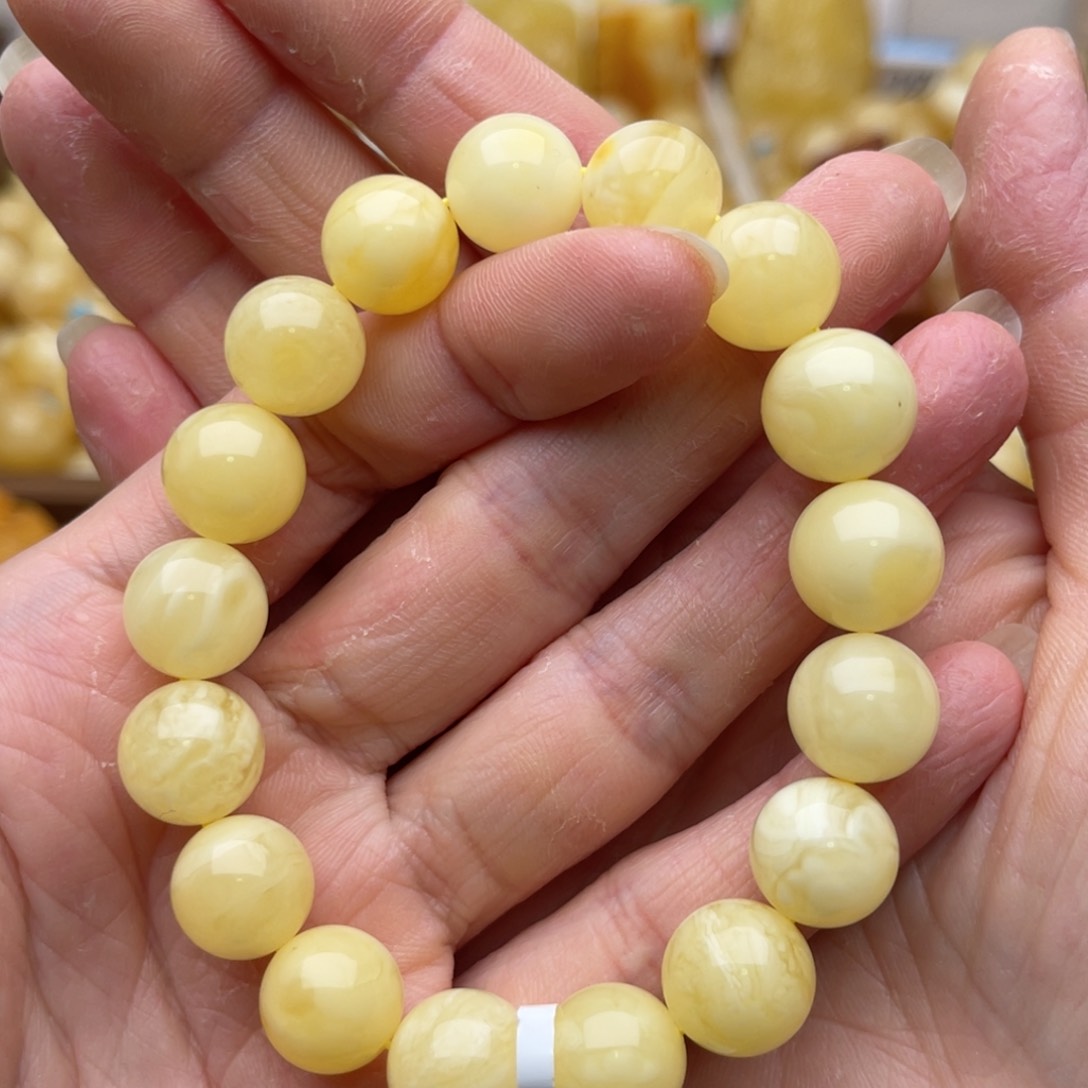 裸石琥珀未镶嵌多***✡蜜蜡瑕疵手串十二鸽
