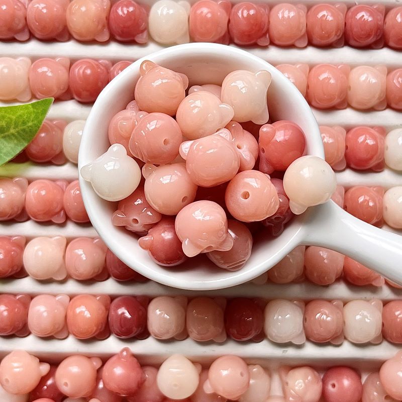 天然菩提手串散珠小熊头串珠