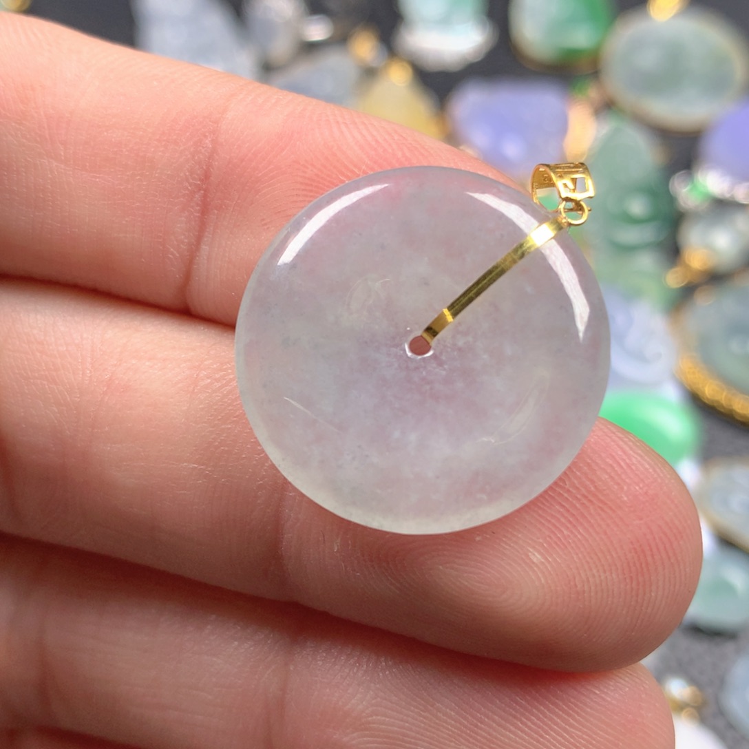 【闪购商品】翡翠颈饰18K金镶嵌翡翠