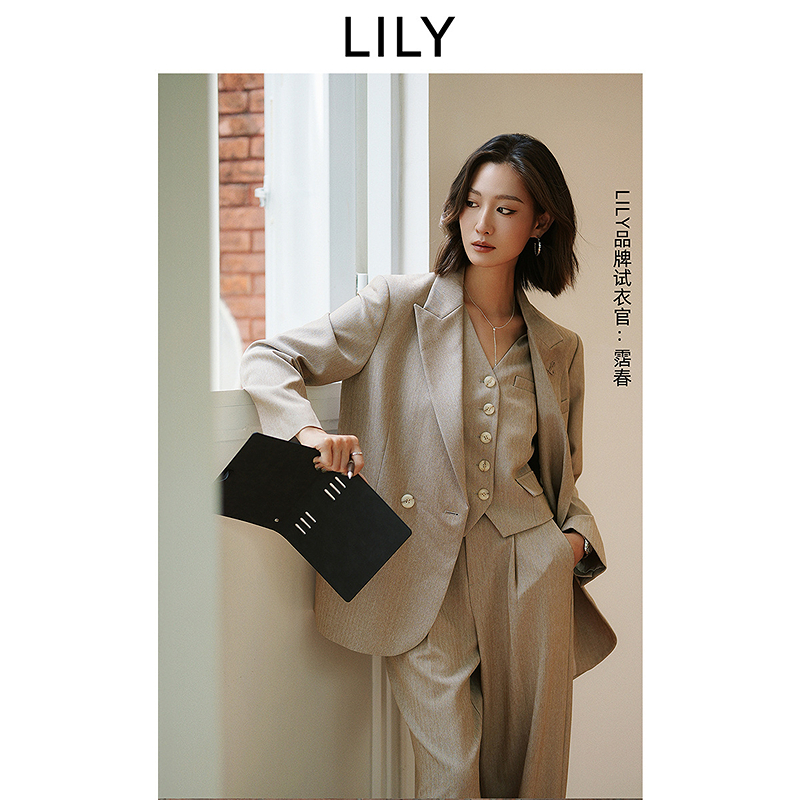 【套装】LILY2025新款老钱风戗驳领通勤西装套装2931&5938&0907
