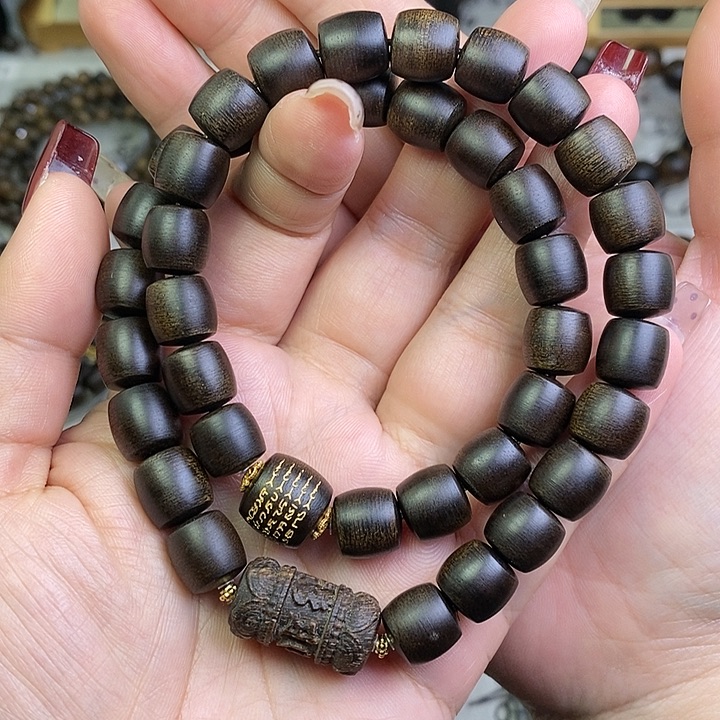 沉香手串$****$越南芽庄白棋楠1.0设计款
