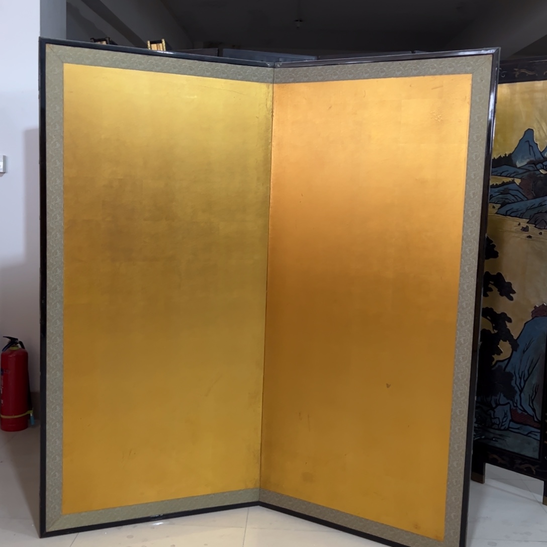 绘画屏风框画茶空间设计