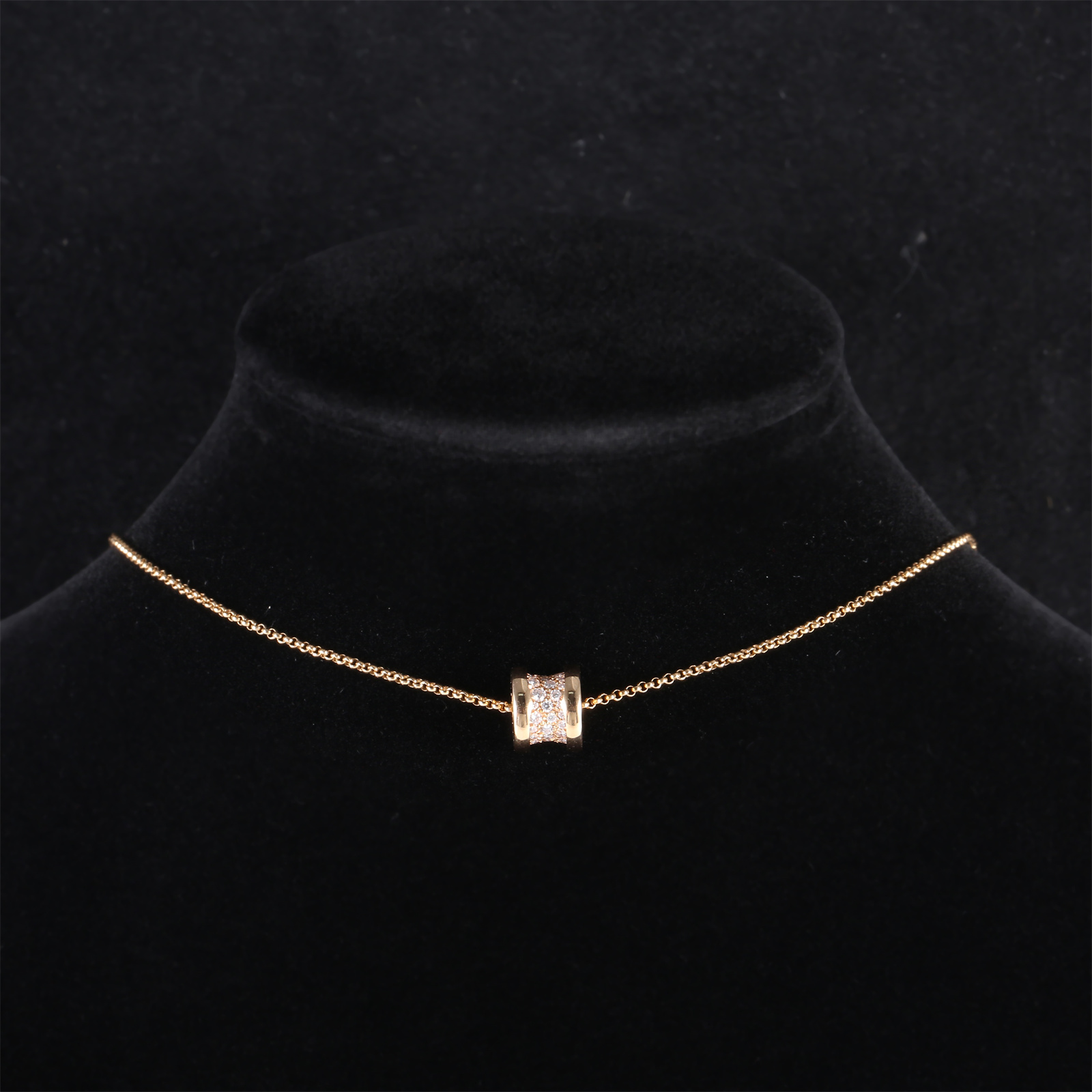 99新 BVLGARI/宝格丽 小花佳珊P205438329 小蛮腰项链 满钻 