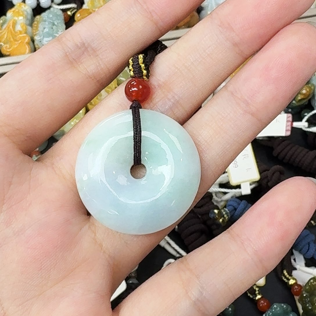 翡翠未镶嵌颈饰天然翡翠平安扣吊坠