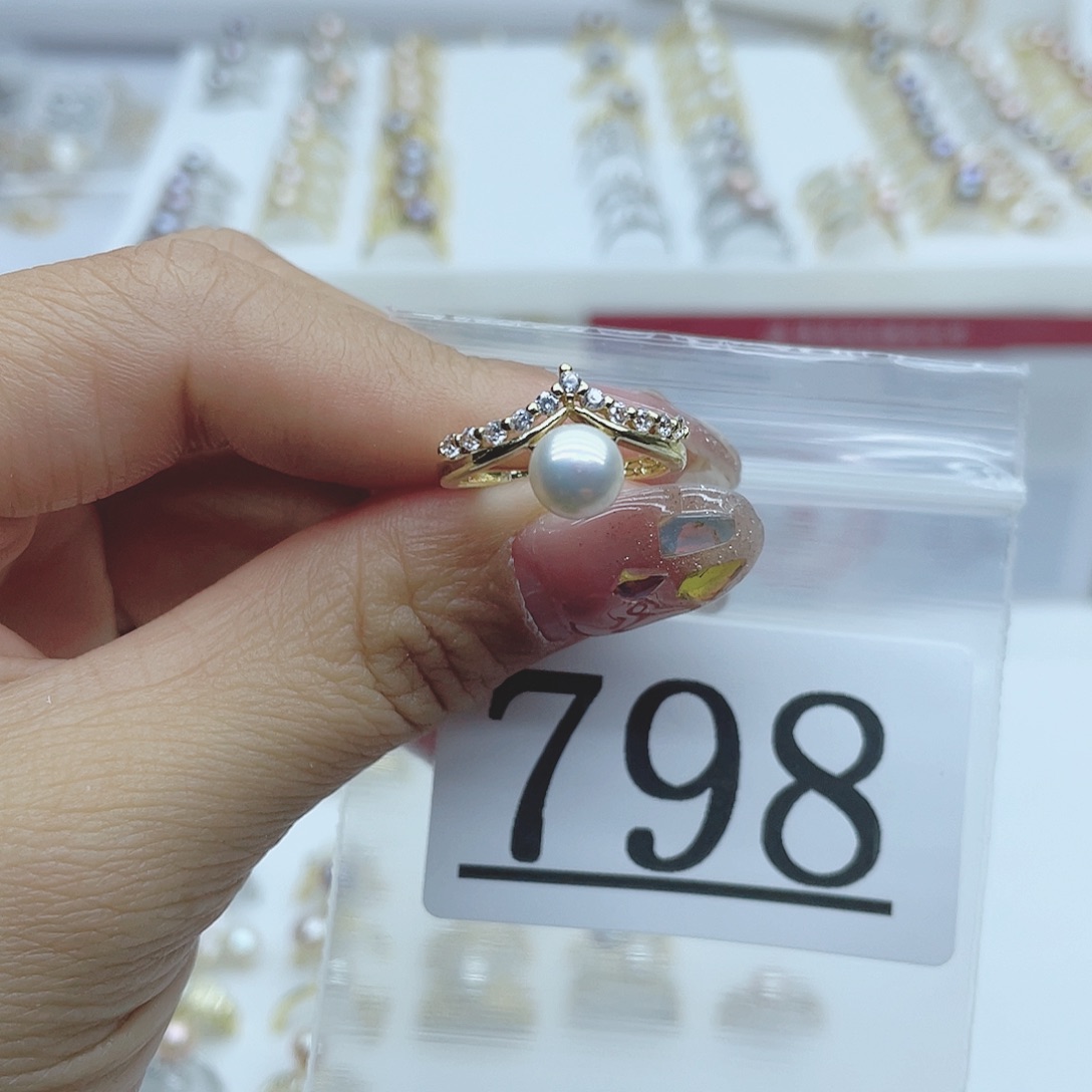淡水珍珠珠宝奇石银S925镶嵌798