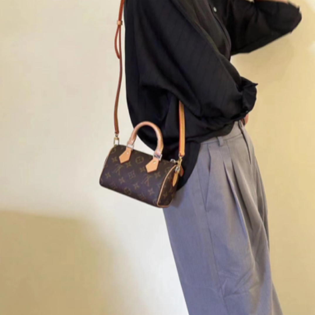 95新 LouisVuitton/路易威登 LV老花nano斜挎包973250