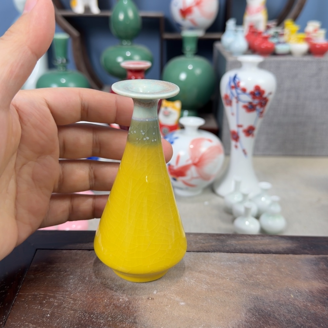 陶瓷手工小花器摆件