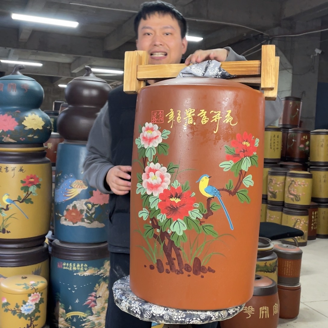 宜兴原矿紫砂茶叶罐