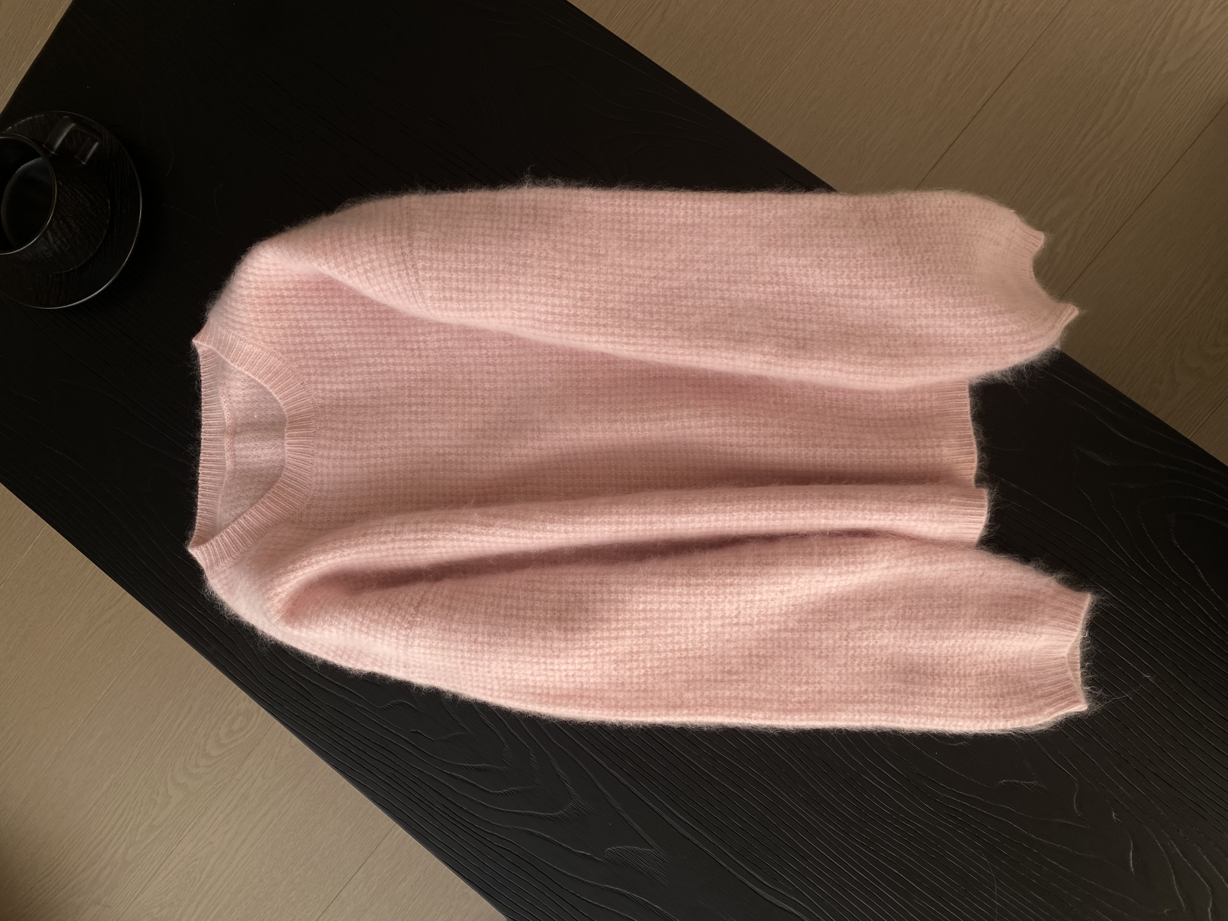 yuhee “粉色定义” 高品质慵懒软糯羊绒圆领毛衣1220-09
