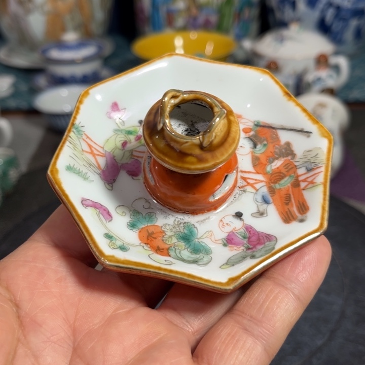 紫砂茶叶罐粉彩人物88888888