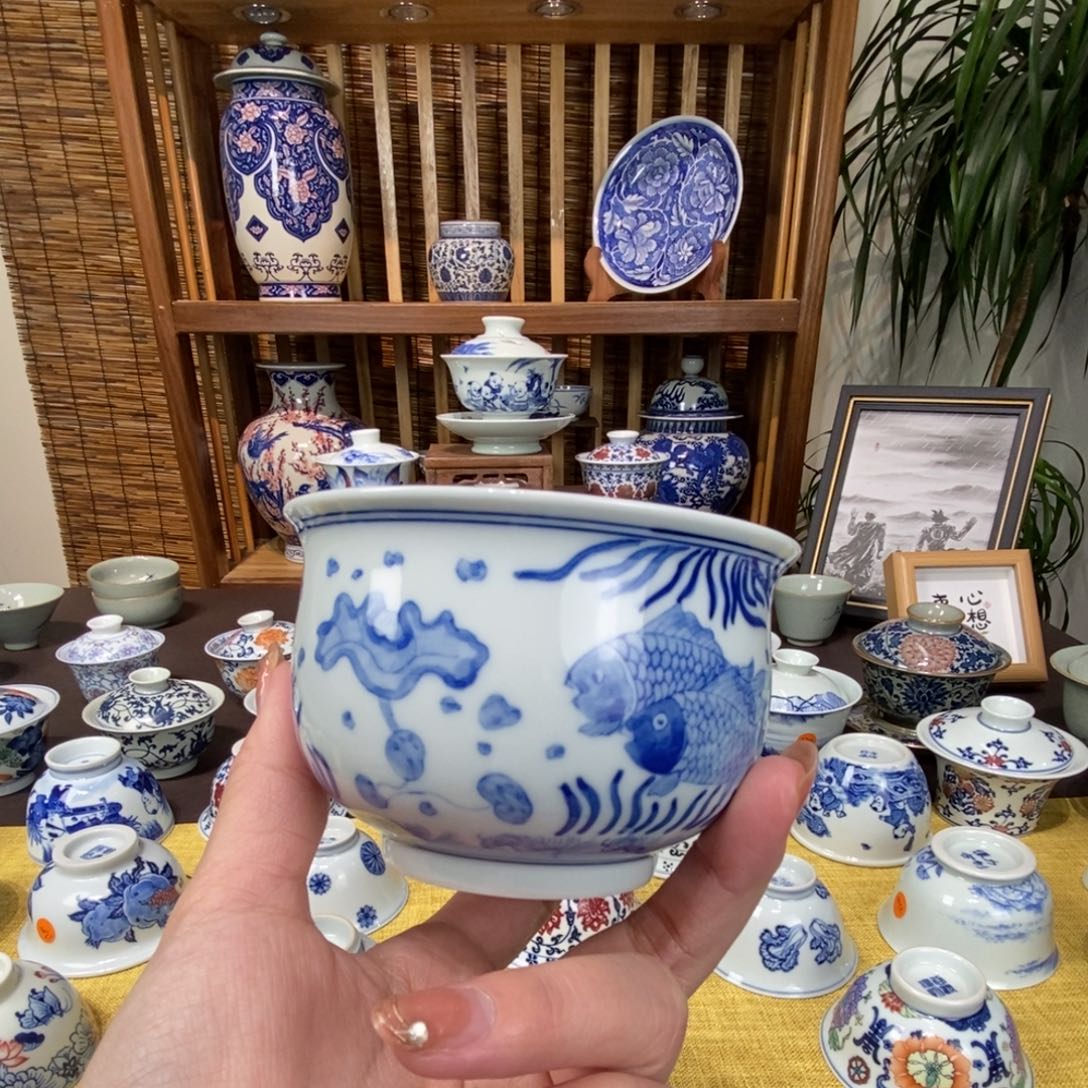 景德镇陶瓷手工茶手绘