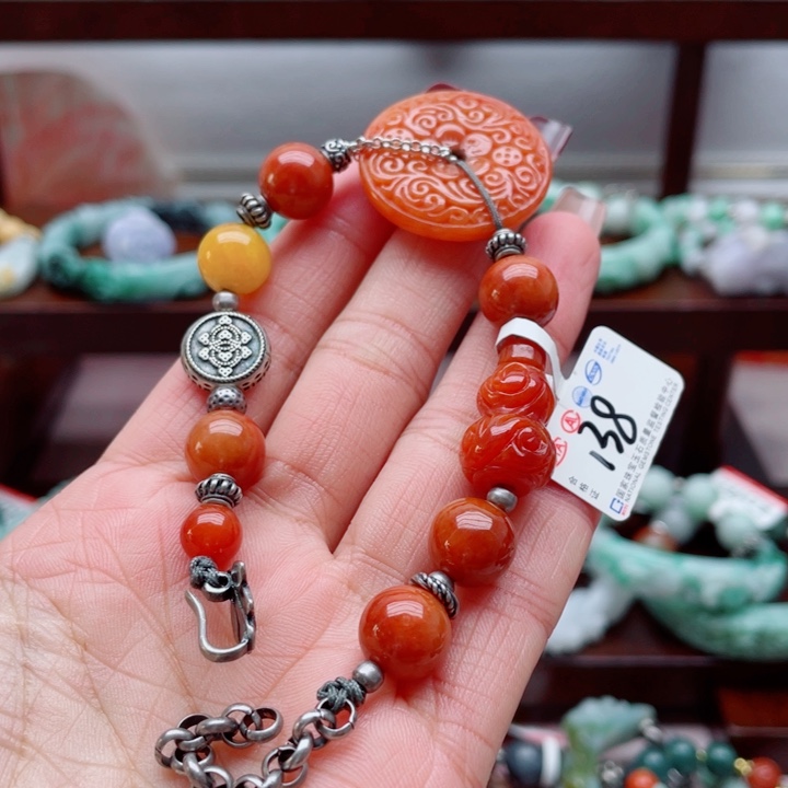 翡翠散珠手链0007