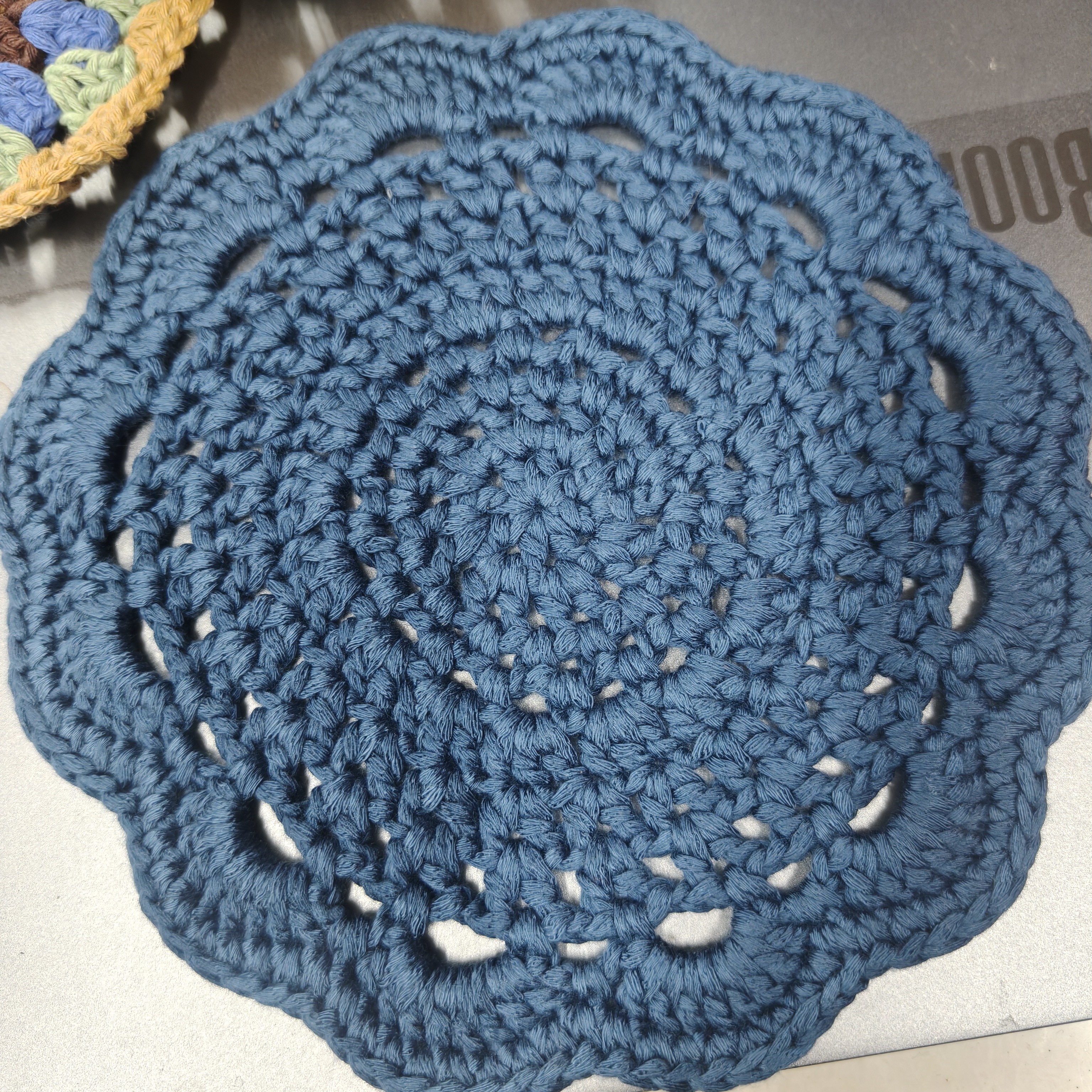 米色复古钩针长方形盖巾多种尺寸适配餐桌茶几