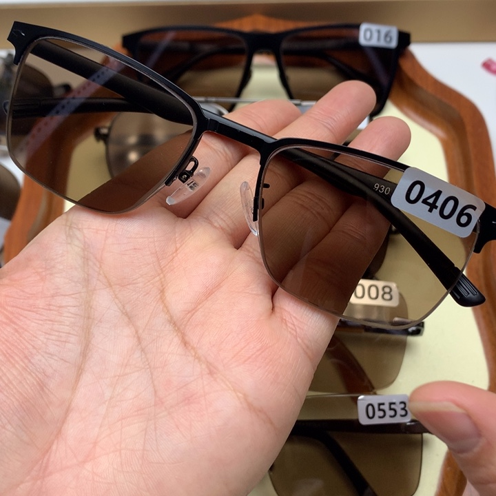 一体款半框茶水晶0406