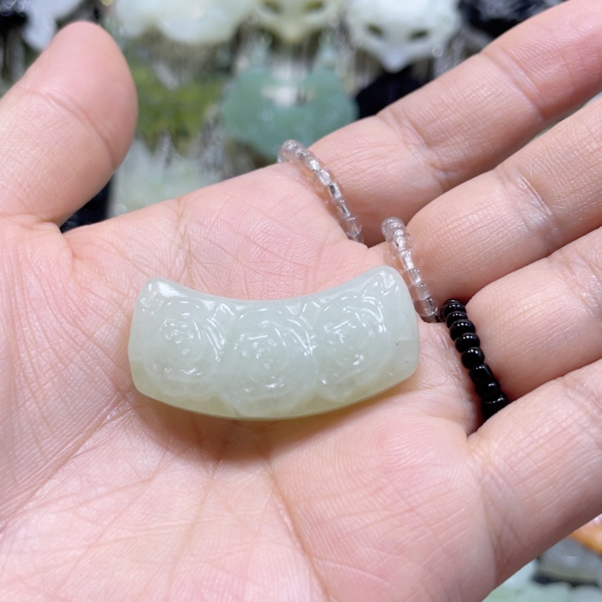 【闪购商品】岫玉未镶嵌颈饰58吊坠