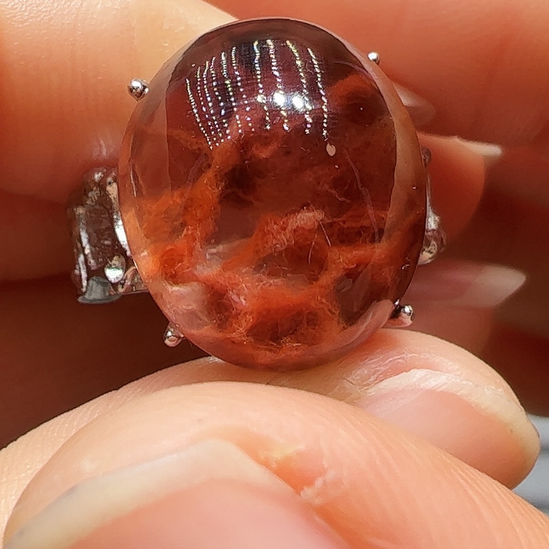 红***7银S925镶嵌水晶珠宝半成品