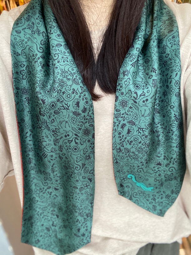 双面桑蚕丝小围巾