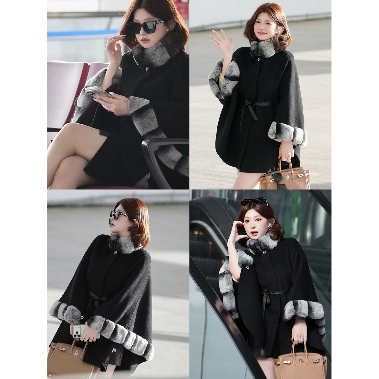 周白子 11/25 20:00pm新品【拼接·loro斗篷】ZTNS0069