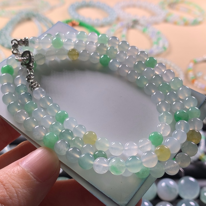 翡翠未镶嵌手链天然缅甸翡翠