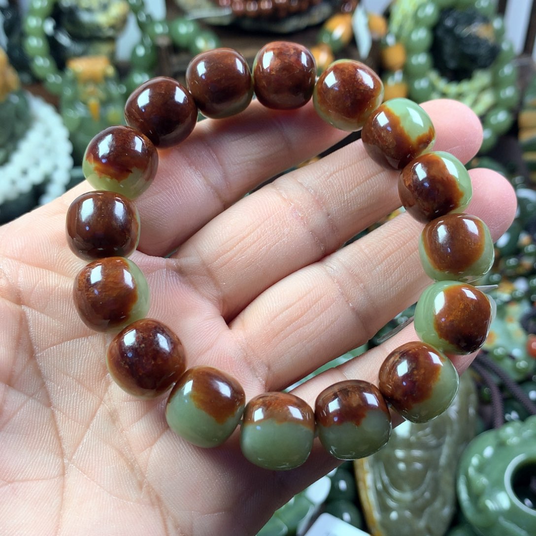 透闪石质玉手链未镶嵌用****0