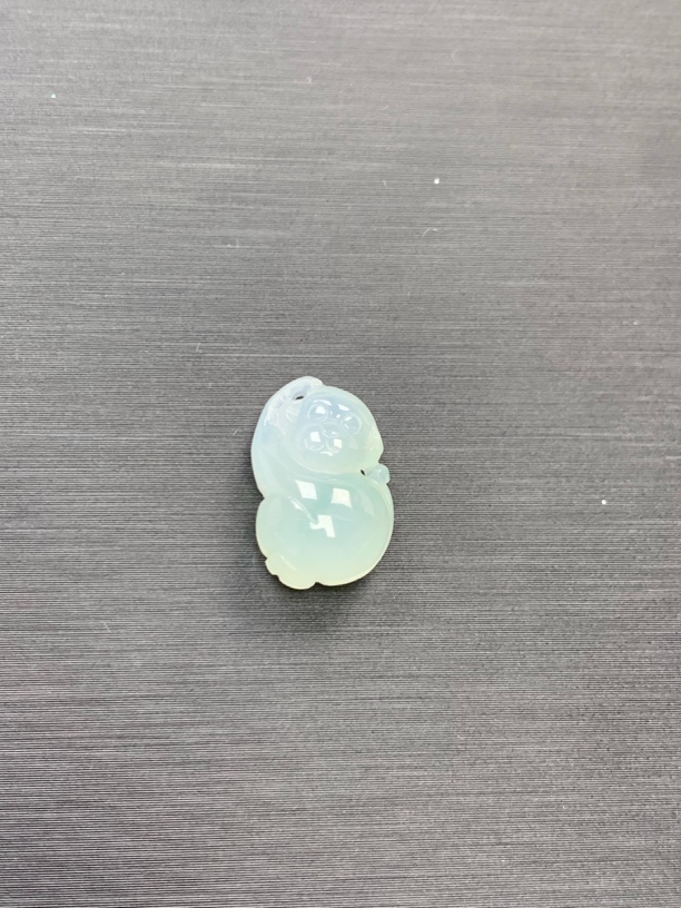天然缅甸翡翠A货 精品生肖猴 冰透气质宝宝精美手链提溜