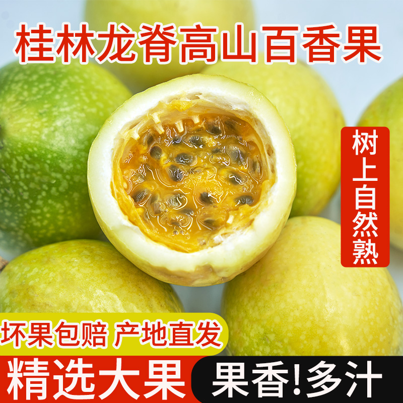 精选大果正宗广西桂林龙脊黄金百香果新鲜水果产地直发香甜多汁