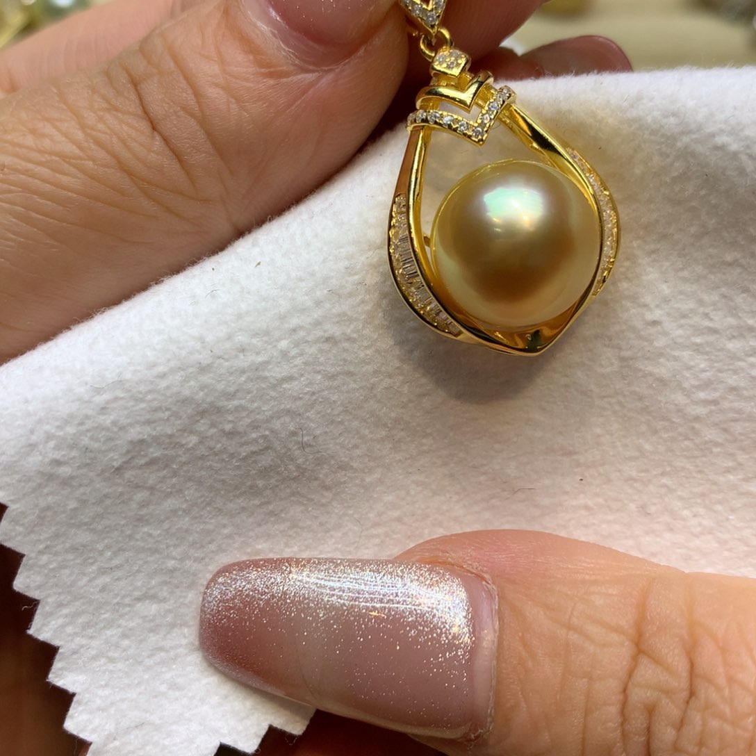 颈饰银S925镶嵌海水珍珠