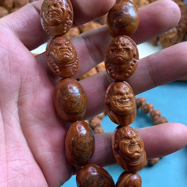 橄榄核手串/手链橄榄核雕，恶僧手串